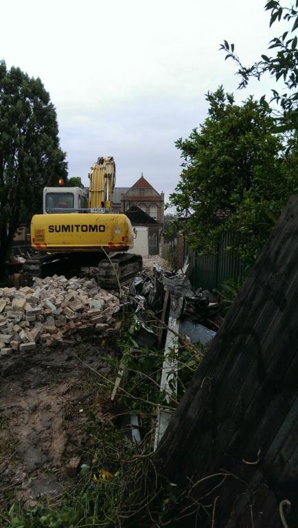 Demolition job in progress near Sydney
